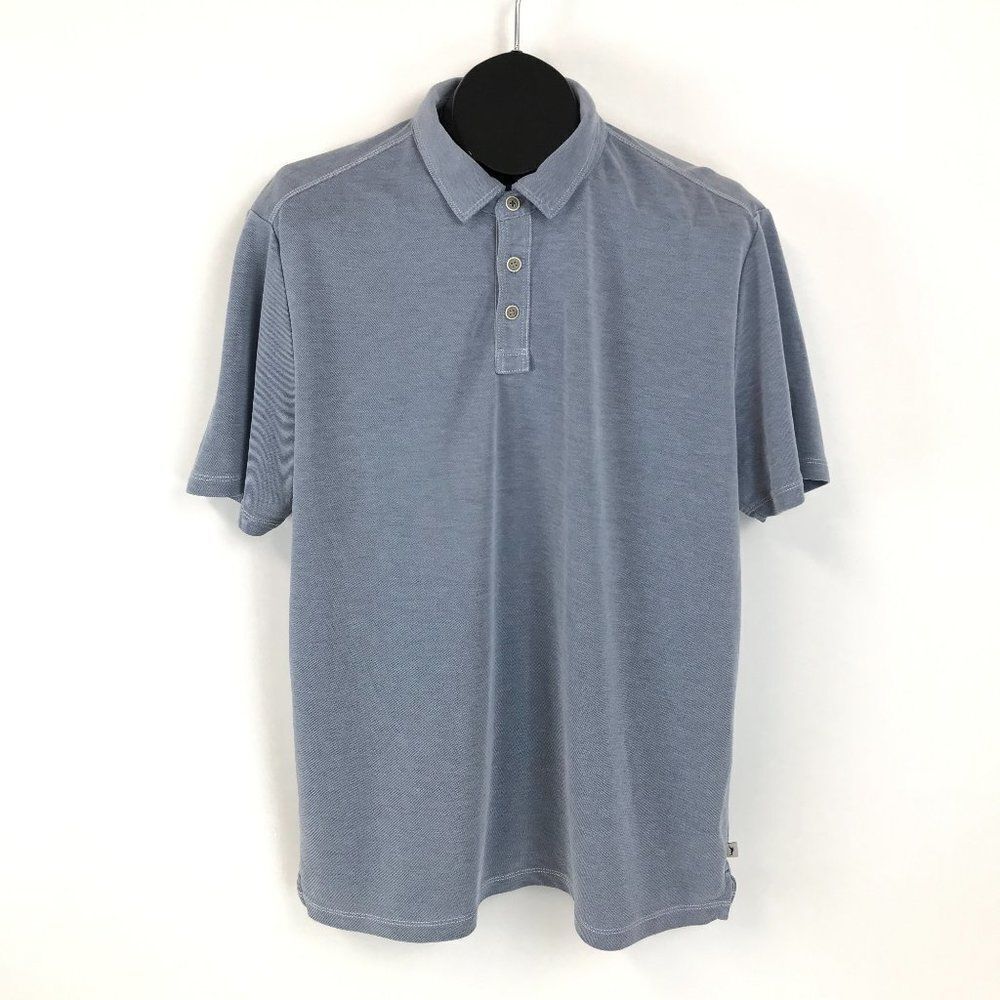 Tommy Bahama Polo Shirt Men's Large Blue Short Sleeve Casual